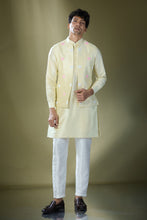 Load image into Gallery viewer, Parrot Green Embroidered Kurta-Jacket Set