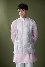Load image into Gallery viewer, Powder Pink Embroidered Kurta-Jacket Set
