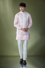 Load image into Gallery viewer, Powder Pink Embroidered Kurta-Jacket Set