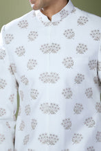 Load image into Gallery viewer, Off White Embroidered Achkan Set