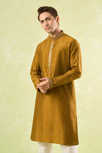 Load image into Gallery viewer, Mustard Embroidered Kurta Set