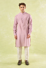 Load image into Gallery viewer, Mauve Embroidered Kurta-Bundi Set