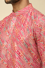 Load image into Gallery viewer, Pink Leheriya Kurta Set