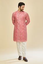 Load image into Gallery viewer, Pink Leheriya Kurta Set