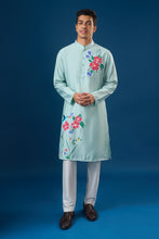 Load image into Gallery viewer, Sky Blue Floral Printed Kurta Set