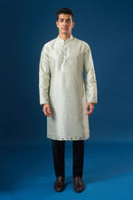 Load image into Gallery viewer, Sage Green Mirror Embroidered Kurta-Bundi Set