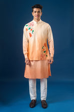 Load image into Gallery viewer, Peach Ombre Kurta-Bundi Set