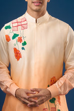 Load image into Gallery viewer, Peach Ombre Kurta-Bundi Set