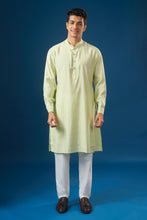 Load image into Gallery viewer, Pista Green Embroidered Kurta-Bundi Set