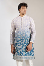 Load image into Gallery viewer, Blue Ombre Embroidered Kurta Set