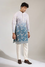 Load image into Gallery viewer, Blue Ombre Embroidered Kurta Set