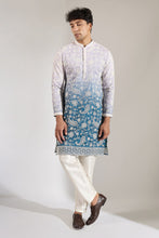Load image into Gallery viewer, Blue Ombre Embroidered Kurta Set