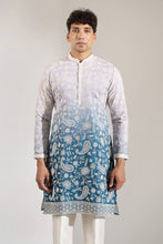 Load image into Gallery viewer, Blue Ombre Embroidered Kurta Set