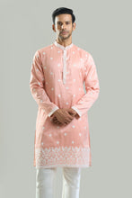 Load image into Gallery viewer, Peach Embroidered Kurta Set