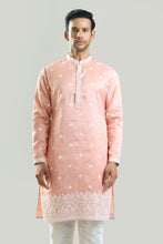 Load image into Gallery viewer, Peach Embroidered Kurta Set