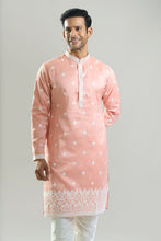 Load image into Gallery viewer, Peach Embroidered Kurta Set