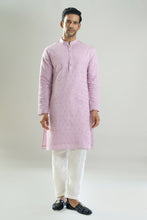 Load image into Gallery viewer, Purple Embroidered Kurta Set