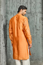 Load image into Gallery viewer, Sunset Bloom Orange French Knot Kurta Set
