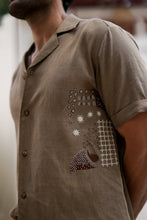 Load image into Gallery viewer, Sand Hued Cuban Embroidered Shirt