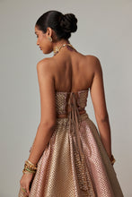 Load image into Gallery viewer, DEEP BEIGE MULTICOLOR CORSET WITH SKIRT