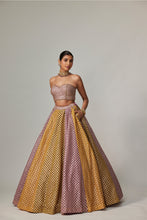 Load image into Gallery viewer, MUSTARD MULTICOLOR CORSET SKIRT SET