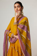 Load image into Gallery viewer, MUSTARD DHOTI KURTA WITH DUPATTA SET