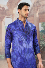 Load image into Gallery viewer, Indigo Gleam Sequin Embroidered Print Kurta Set