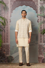 Load image into Gallery viewer, Ivory Splendor Georgette Silk Kurta Bundi Set