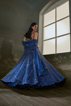 Load image into Gallery viewer, Midnight Blue Lehenga Choli Set