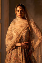 Load image into Gallery viewer, Peach Organza Lehenga Set