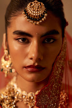 Load image into Gallery viewer, Red Raw Silk Double Dupatta Lehenga Set