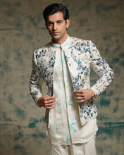 Load image into Gallery viewer, Ivory Embriodered Short Jacket Set