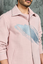 Load image into Gallery viewer, Bubblegum Pink Paint Strokes Shacket Set