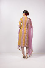 Load image into Gallery viewer, MUSTARD MULTICOLOR KURTA SET