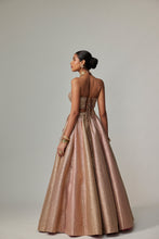 Load image into Gallery viewer, DEEP BEIGE MULTICOLOR CORSET WITH SKIRT