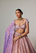 Load image into Gallery viewer, LILAC GOTA MULTICOLOR HEAVY METALLIC LEHENGA WITH CAP SLEEVE BLOUSE