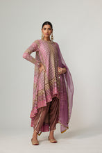 Load image into Gallery viewer, MUD MAUVE MULTICOLOR DHOTI KURTA WITH DUPATTA SET