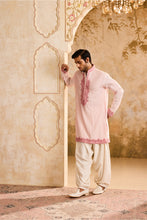 Load image into Gallery viewer, EMBROIDERED PINK PINTUCKED KURTA WITH SALWAR