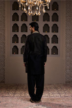 Load image into Gallery viewer, EMBROIDERD BLACK KURTA DHOTI