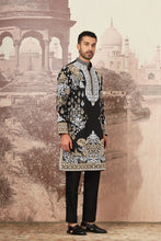 Load image into Gallery viewer, Black Floraison Dori Embroidered Kurta Set
