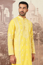 Load image into Gallery viewer, Yellow Dahlia Sequin Embroidered Kurta Set