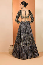 Load image into Gallery viewer, Black lehenga set