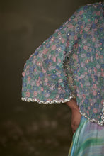 Load image into Gallery viewer, Turquoise Lehenga Choli Set With Jacket