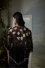 Load image into Gallery viewer, Black skirt and jacket set with an ivory corset