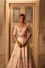 Load image into Gallery viewer, Ivory Raw Silk Double Dupatta Lehenga Set