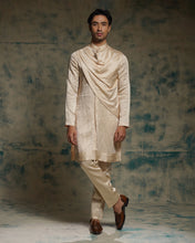 Load image into Gallery viewer, BUTTERCREAM LONG KURTA SET WITH DRAPE