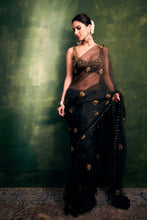 Load image into Gallery viewer, Black Ghunghroo saree