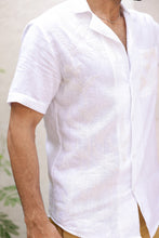 Load image into Gallery viewer, White Cuban Embroidered Shirt