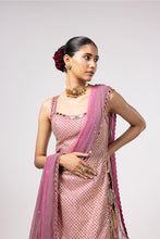 Load image into Gallery viewer, DARK BLUSH KURTA LEHENGA PANTS SET