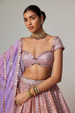Load image into Gallery viewer, LILAC GOTA MULTICOLOR HEAVY METALLIC LEHENGA WITH CAP SLEEVE BLOUSE